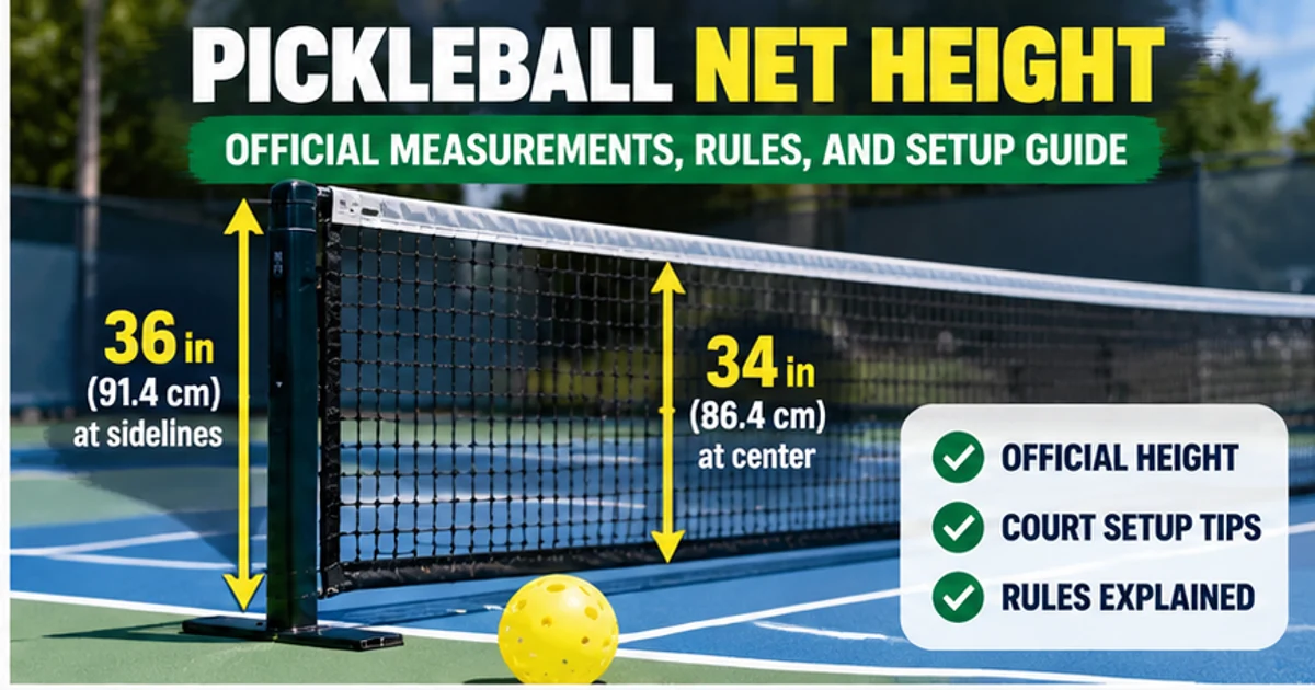 Pickleball Net Height: Official Measurements, Rules, and Setup Guide