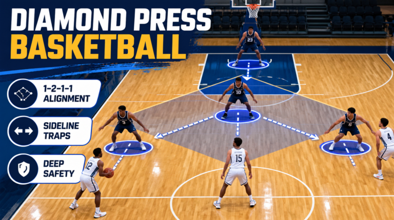 Diamond Press Basketball: How the 1-2-1-1 Press Works