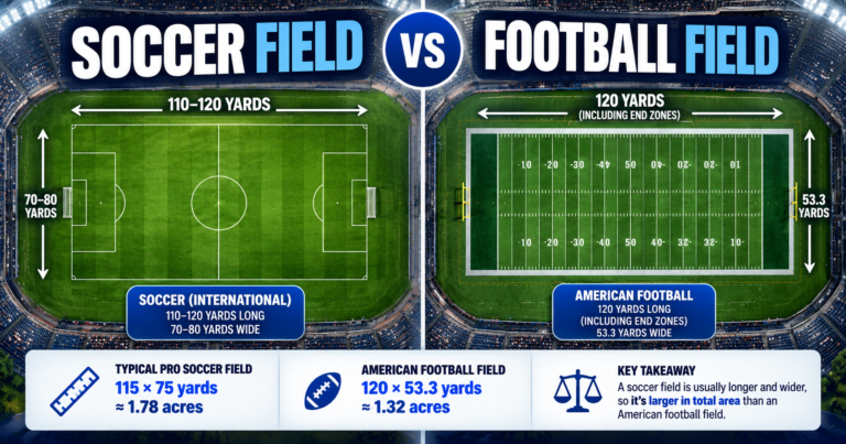 Is a Soccer Field as Big as a Football Field? (Size Comparison + FAQs)